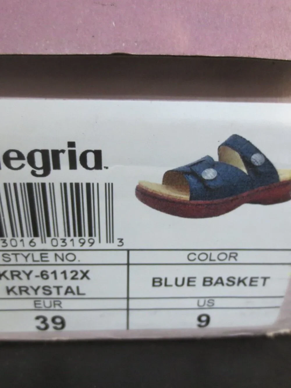 Alegria Krystal Leather Adjustable Slide Sandals  - Blue Basket - US 9